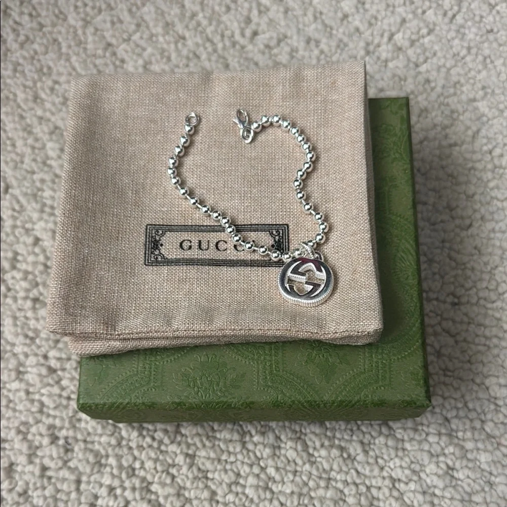 Gucci Silver Charm Bracelet